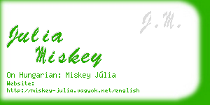 julia miskey business card
